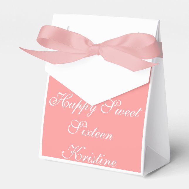 Sweet Sixteen Party Boxes - Favours - Gifts (Front Side)