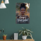 Sweet sixteen party welcome sign with photo