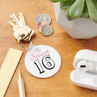 Sweet Sixteen Pink 16th Birthday Party Favour
