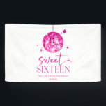 Sweet Sixteen Pink Disco Ball 16th Birthday Party Banner<br><div class="desc">These are Sweet Sixteen Pink Disco Ball 16th Birthday Party Banner!</div>