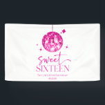 Sweet Sixteen Pink Disco Ball 16th Birthday Party Banner<br><div class="desc">These are Sweet Sixteen Pink Disco Ball 16th Birthday Party Banner!</div>