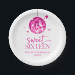 Sweet Sixteen Pink Disco Ball 16th Birthday Party Paper Plate<br><div class="desc">These are Sweet Sixteen Pink Disco Ball 16th Birthday Party Paper Plates!</div>