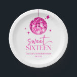 Sweet Sixteen Pink Disco Ball 16th Birthday Party Paper Plate<br><div class="desc">These are Sweet Sixteen Pink Disco Ball 16th Birthday Party Paper Plates!</div>