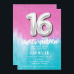 Sweet Sixteen Pink Tie Dye Party Invitation<br><div class="desc">Join the Celebration! Get ready to party in style with our Sweet Sixteen Teen Birthday Tie Dye Party Invitation! Featuring a lively pink and turquoise tie-dye design accented with a shimmering silver "16" balloon, this invitation sets the stage for an unforgettable celebration. Perfect for inviting friends to join in the...</div>