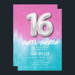 Sweet Sixteen Pink Tie Dye Party Invitation<br><div class="desc">Join the Celebration! Get ready to party in style with our Sweet Sixteen Teen Birthday Tie Dye Party Invitation! Featuring a lively pink and turquoise tie-dye design accented with a shimmering silver "16" balloon, this invitation sets the stage for an unforgettable celebration. Perfect for inviting friends to join in the...</div>