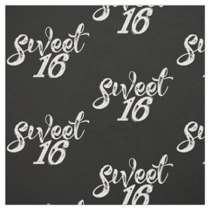 Sweet Sixteen Sixteenth Birthday 16th Fabric