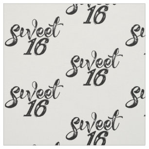 Sweet Sixteen Sixteenth Birthday 16th Fabric
