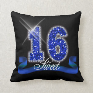 Sweet Sixteen Sparkle Blue ID118 Cushion