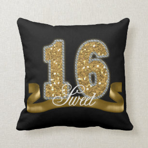 Sweet Sixteen Sparkle Gold ID243 Cushion