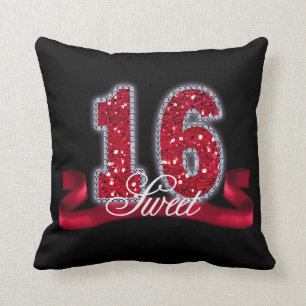 Sweet Sixteen Sparkle Red ID242 Cushion
