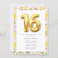 Sweet Sixteen Summer Lemon Birthday Party