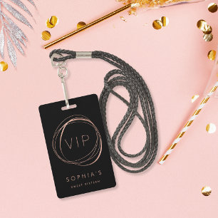 Sweet Sixteen VIP Pass ID Badge