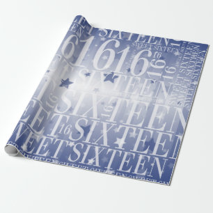 Sweet sixteen wrapping paper