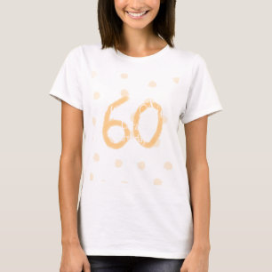 Sweet Sixty add name date birthday yellow polka do T-Shirt