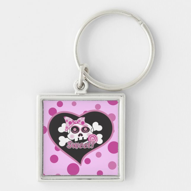 Sweet Skull Key Ring (Front)