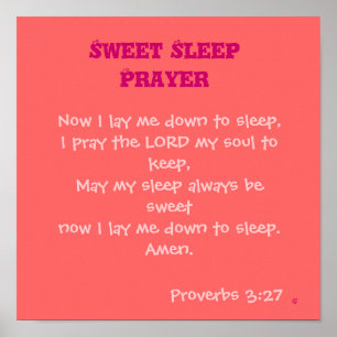 Sweet Sleep Prayer Customise it Poster