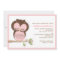 Sweet Sleepy Pink Owl Girl Baby Shower Invitation
