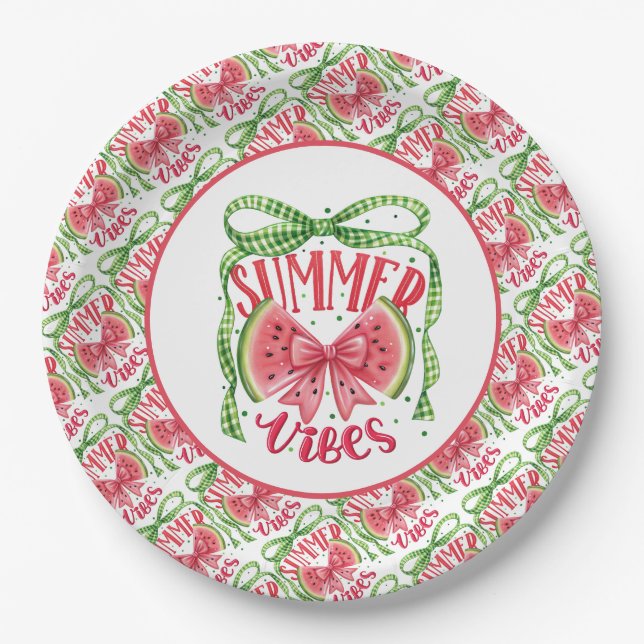 Sweet Slice of Summer Paper Plate (Front)