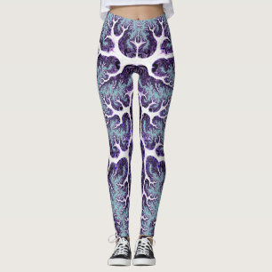 SWEET SLIMMING ~ Purple Blue White 3D ~ Leggings