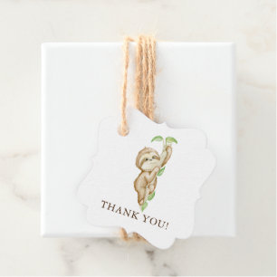Sweet Sloth Baby Shower Favour Tags