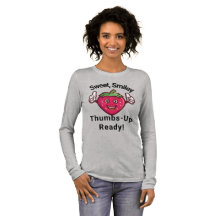 Sweet Smiley Strawberry Thumbs‑Up Long Sleeve Tee 