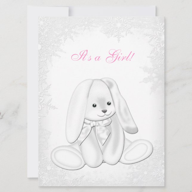 Sweet Snowflake Winter Wonderland Baby Shower Invitation (Front)