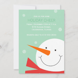 Sweet Snowman Christmas Invitation