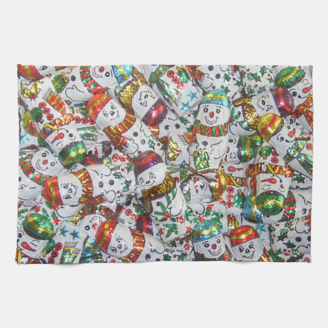 Sweet Snowmen kitchen towel (Horizontal)