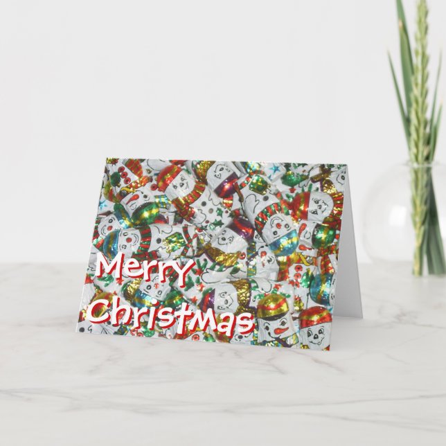 Sweet Snowmen 'Merry Christmas' card front (Front)