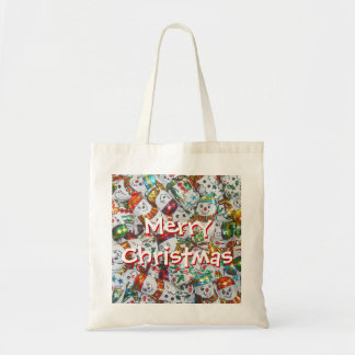 Sweet Snowmen Merry Christmas tote bag