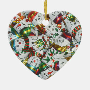 Sweet Snowmen ornament heart