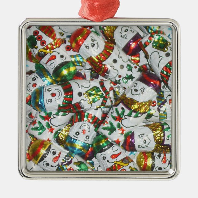 Sweet Snowmen ornament square (Front)