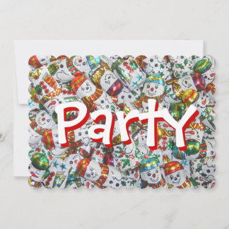 Sweet Snowmen Party invitation