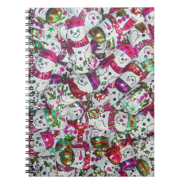 Sweet Snowmen Pink notebook (Front)