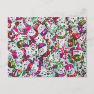 Sweet Snowmen postcard horizontal