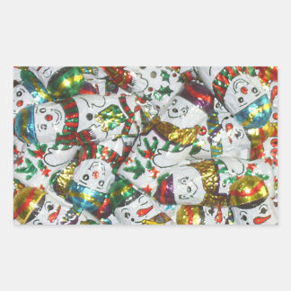 Sweet Snowmen sticker rectangle