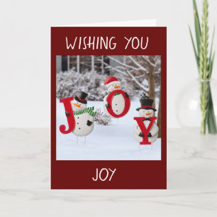 **SWEET SNOWMEN WISH YOU MERRY CHRISTMAS** HOLIDAY CARD