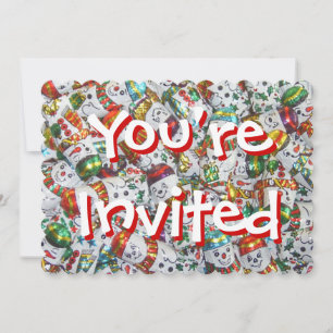 Sweet Snowmen You're Invited invitation