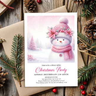 Sweet Snowy Forest Kids Printable Christmas Invite