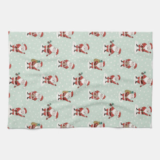 Sweet Snowy Santa Holiday Kitchen Towel