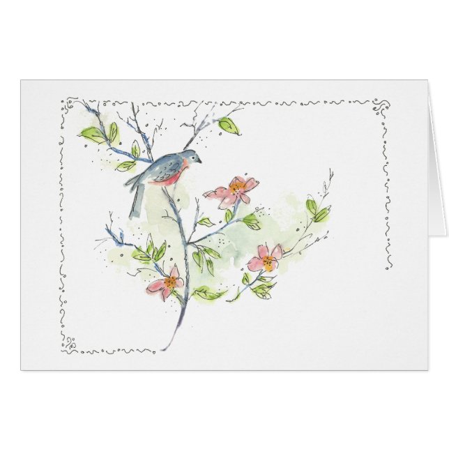 Sweet songbird card (Front Horizontal)