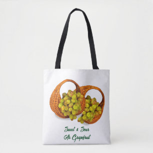 Sweet Sour Grapefruits Basket Trendy Shopping Tote Bag