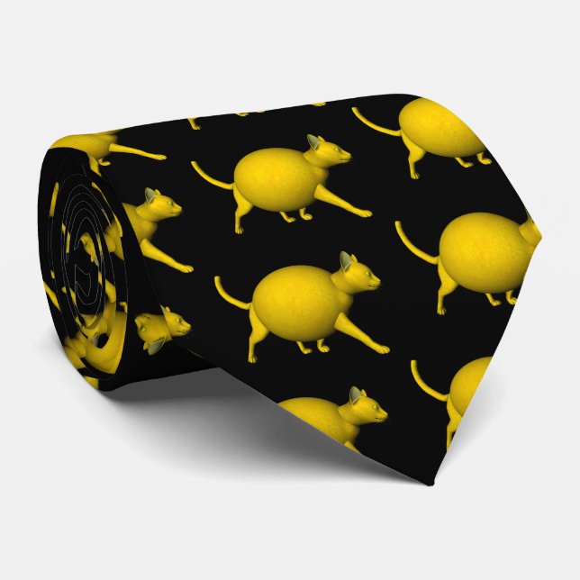Sweet-sour Lemoncat Tie (Rolled)