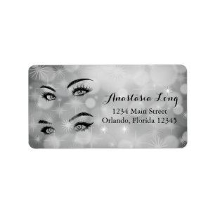 Sweet, Sparkly Silver Eyes Label