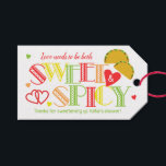 Sweet Spicy Fiesta Bridal Shower Favour Gift Tags<br><div class="desc">This design features cute tacos, hearts and fun fiesta typography. Click the customise button for more flexibility with modifying the images and text! Variations of this design, additional colours, as well as coordinating products are available in our shop, zazzle.com/store/doodlelulu. Contact us if you need this design applied to a specific...</div>