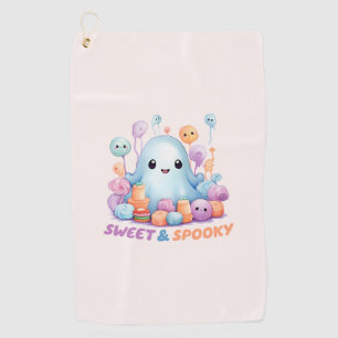 Sweet & Spooky – Cute Pastel Blue Ghoul Golf Towel