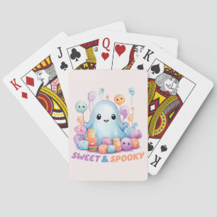Sweet & Spooky – Cute Pastel Blue Ghoul Playing Cards