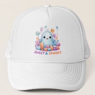 Sweet & Spooky – Cute Pastel Blue Ghoul Trucker Hat