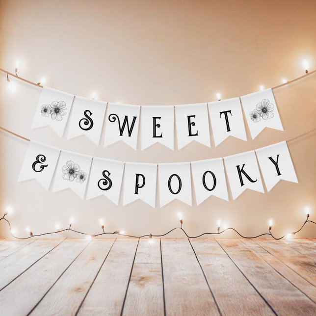 Sweet & Spooky Gothic Flower tattoo Baby Shower Bunting (Creator Uploaded)