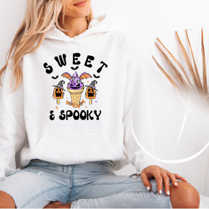 Sweet & Spooky Retro Monster Ice Cream Cones Hoodie